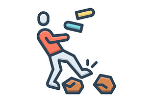 Careful wary color icon, a Duotone Icon by Creative priyanka