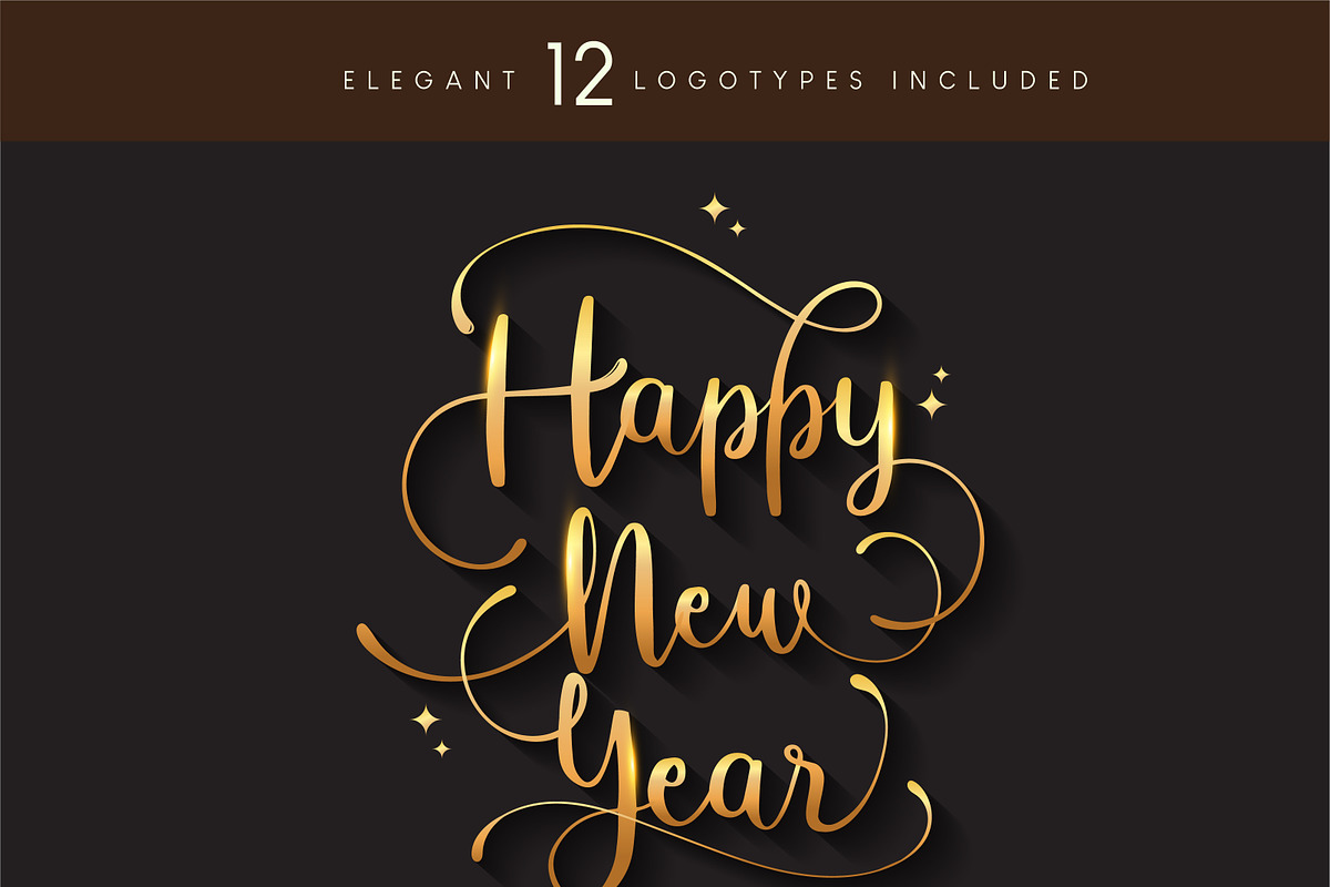 Happy New Year Logotype Bundle, an Object Graphic by OtpirusGraphic (Photo 6 of 9)