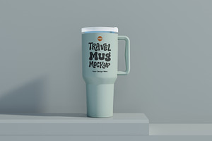Rambler Travel Mug Cup Mockup, a Cups & Container Mockup by shahsoft