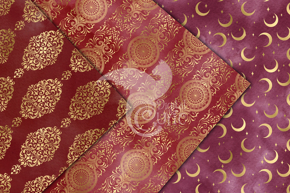 Dark Fantasy Watercolor Patterns, a Texture Graphic by Digital Curio (Photo 4 of 5)