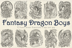 Dragon Boys Manga Style