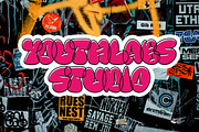 YT Brickfade - Bubble Graffiti Font, a Handwritten Font by Youthlabs Studio (Thumbnail 10 of 15)