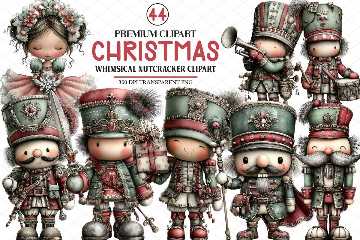 Christmas Nutcracker Soldier Clipart, an Illustration by cherrydesign (Photo 1 of 4)