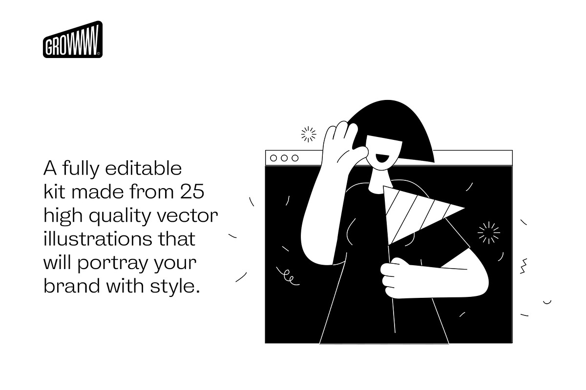 Lubo - Stylish illustration set, an Illustration by Growww (Photo 2 of 8)
