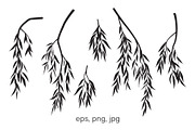Weeping Willow Branches, a Decorative Illustration by Valentyna Smordova (Thumbnail 4 of 7)