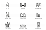 Landmarks of the UK - London, a Duotone Icon by Jozsef Balazs-Hegedus (Thumbnail 3 of 6)
