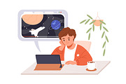 Children with phones and tablets set, a Technology Illustration by Good Studio (Thumbnail 2 of 7)