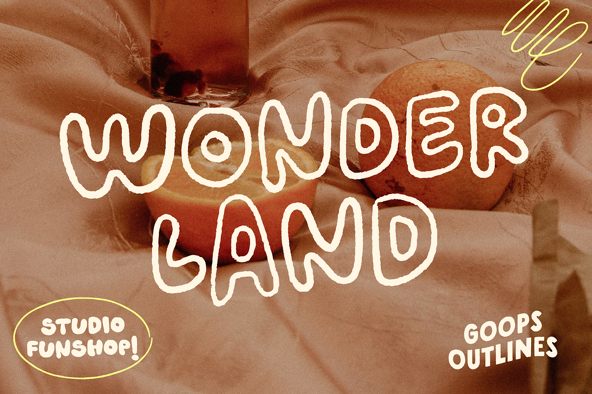 Goops Outlines! Handwritten! Font!, a Font by Studio Funshop by Kelli (Photo 5 of 7)