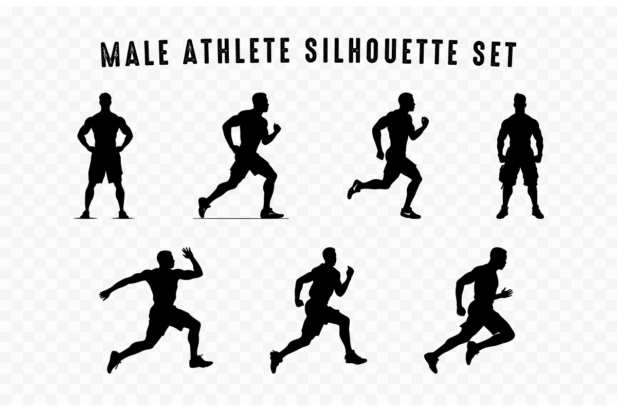 Athlete Running Silhouette SVG set, a Sport Illustration by Gfx Expert Team (Photo 2 of 3)