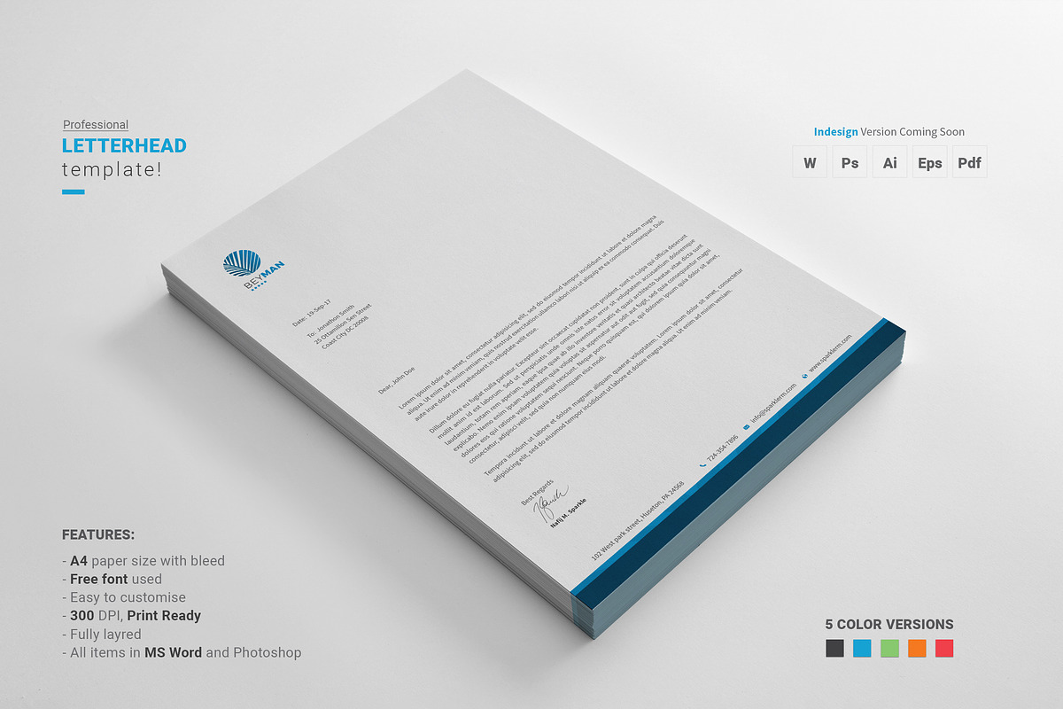 Letterhead, a Stationery Template by Diverter (Photo 2 of 5)