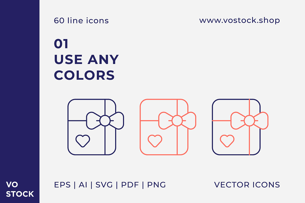 60 Valentines Day Icons, an Icon by vo.stock (Photo 3 of 6)