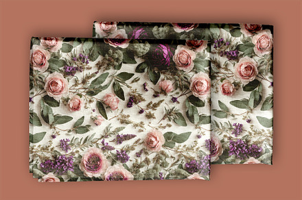 Sage Flowers Seamless Pattern