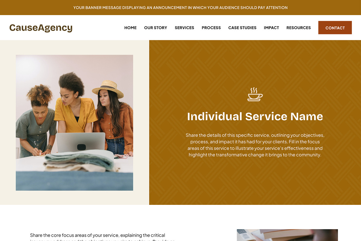 Social Enterprise Showit Template, a WordPress Template by Studio Humankind (Photo 8 of 20)
