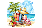 Prompt Summer Brushstroke Clipart, a Decorative Illustration by Creative design (Thumbnail 5 of 7)