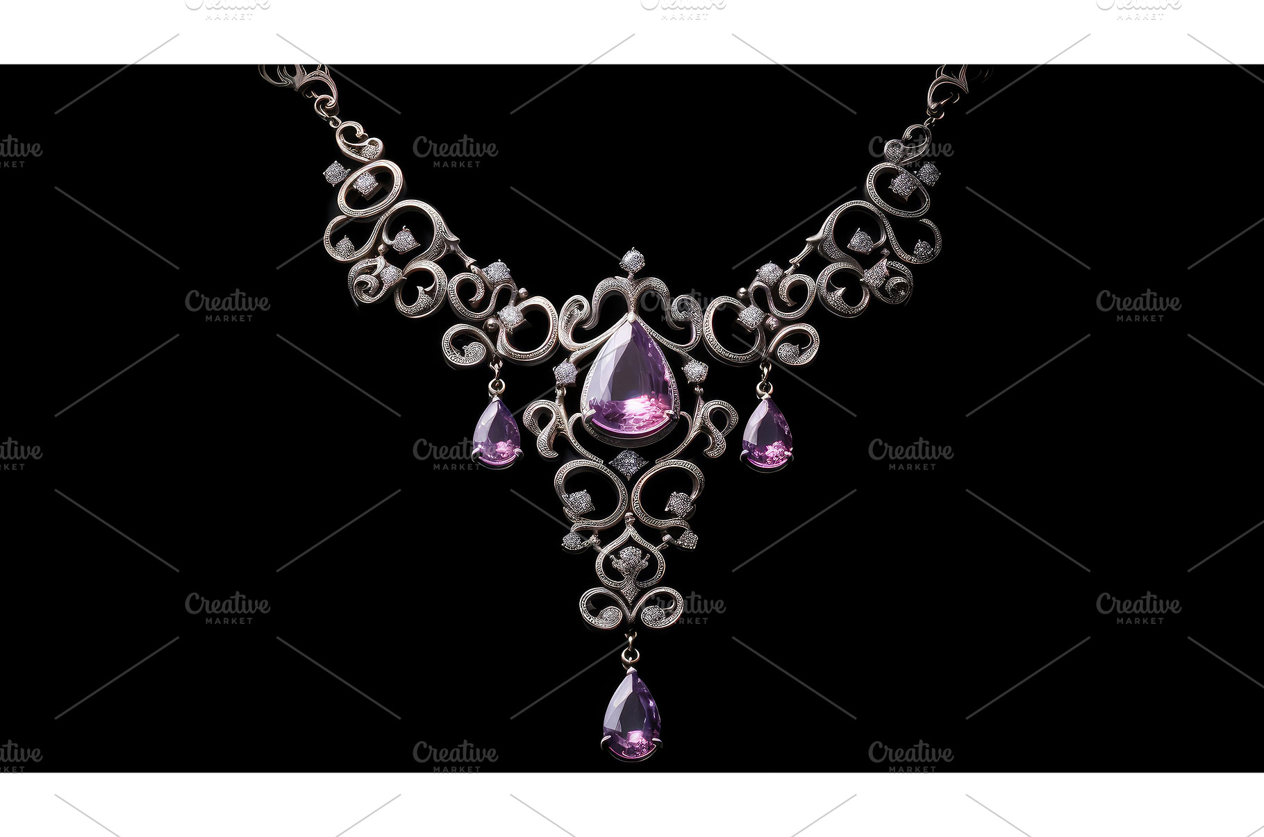 gemstones silver and purple ai, a Beauty & Fashion Photo by pikepicture