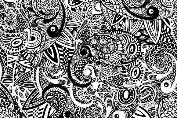 Vector Seamless Paisley Doodle Patte preview 2