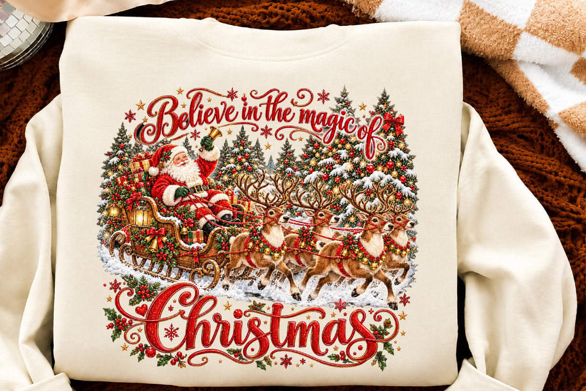 Retro Christmas Png, Santa, a Seasonal Illustration by Craft Nest (Photo 6 of 6)