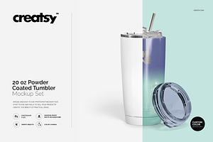 20 oz Powder Coated Tumbler Mockup, a Cups & Container Mockup by Creatsy
