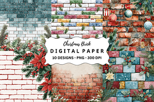 Christmas Brick Backgrounds Images