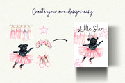 Pug Ballet Coquette Clipart, an Object Graphic by Anna Design Studio (Thumbnail 7 of 9)