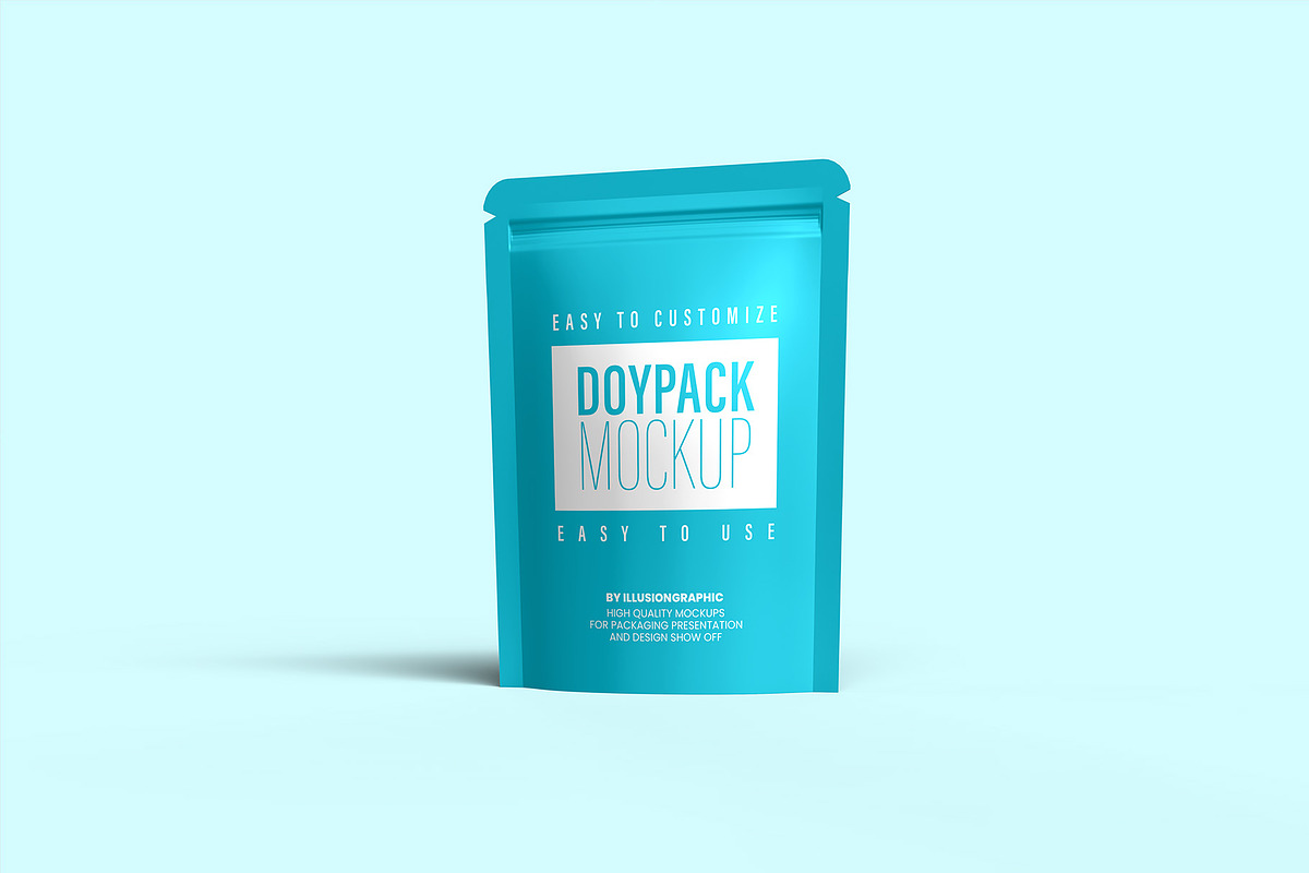 Doypack Mockup - 8 views, a Packaging Mockup by Illusiongraphic (Photo 8 of 19)