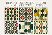 10 Olive Retro Seamless Patterns, a Pattern Graphic by Inknfolly (Thumbnail 2 of 6)