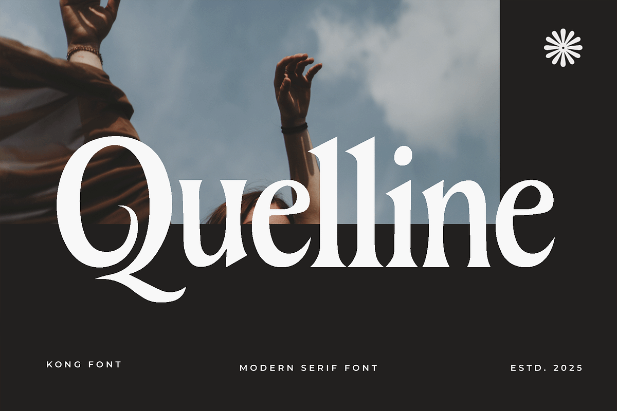 Quelline – A Modern Serif Font, a Serif Font by overlaytemplates (Photo 1 of 5)