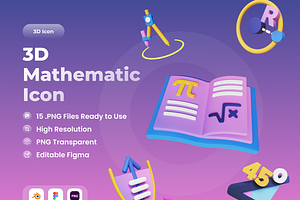 Mathematic 3D Illustration