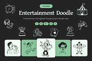 Entertainment Doodle Icon Set, an Outline Icon by Vectors Market (Thumbnail 1 of 8)
