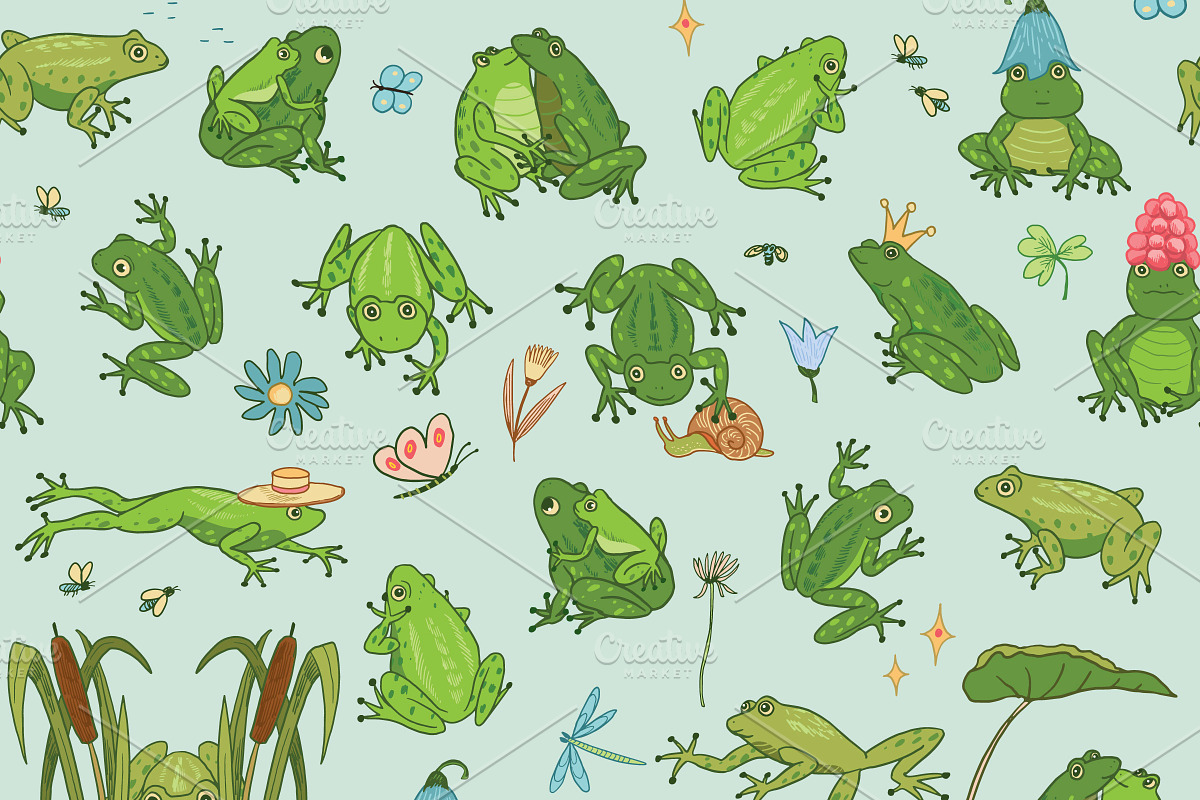 16 Frogs, an Animal Illustration by GooseFrol (Photo 5 of 11)