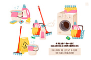 Cleaning & Laundry Clipart, a Work Illustration by vik.stock (Thumbnail 6 of 7)