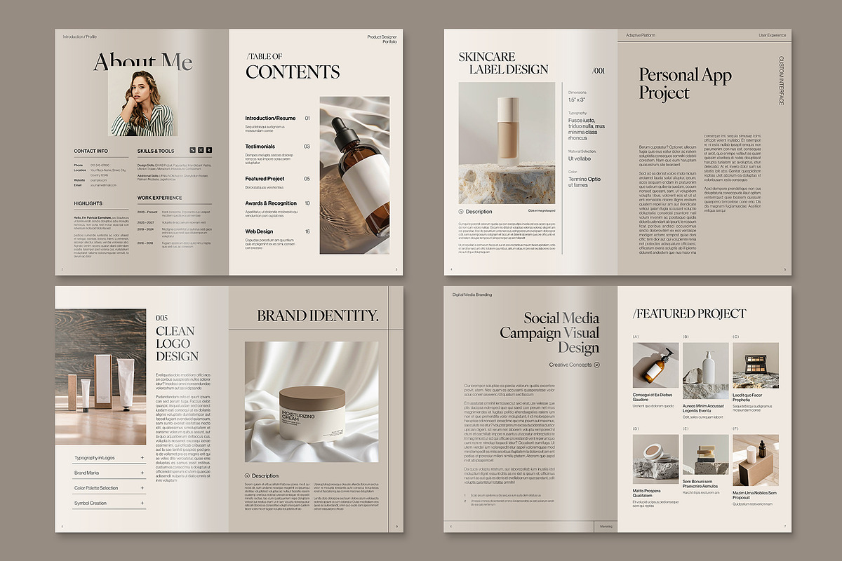 Product Designer Portfolio Template, a Brochure Template by BrandPacks (Photo 3 of 6)