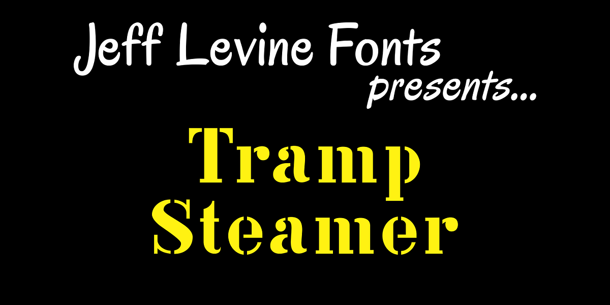 Tramp Steamer JNL, a Serif Font by Jeff Levine Fonts