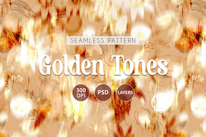 Floral Pattern in Warm Golden Tones