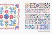 floral folk art motif clipart set, a Decorative Illustration by Patishop Art (Thumbnail 6 of 6)