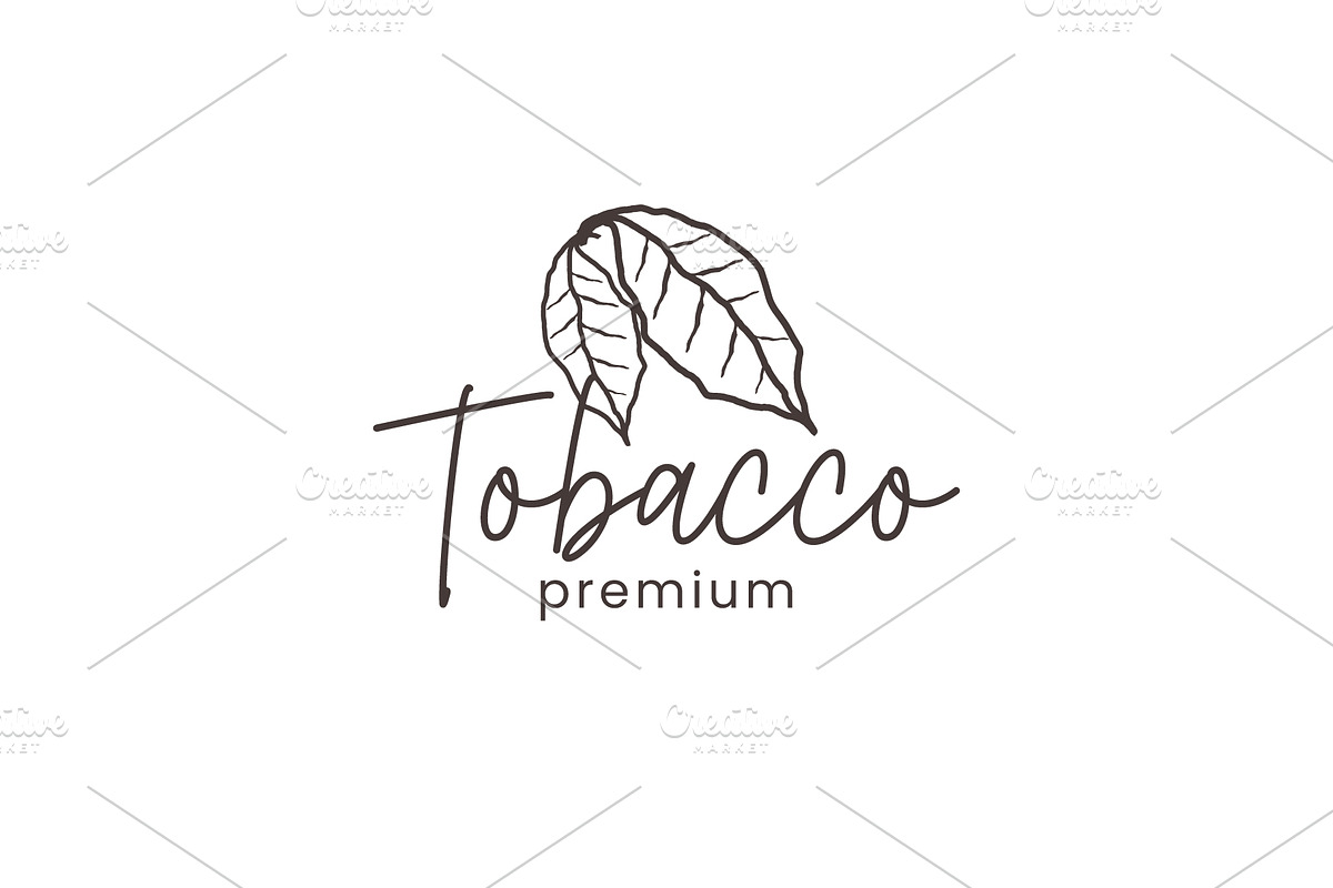 Tobacco leaf logo icon illustration, a Branding & Logo Template by Dyn Studio