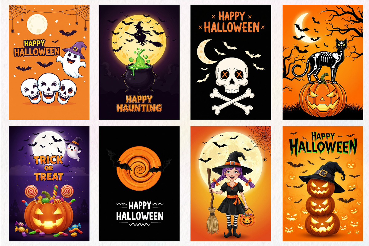 Halloween Card Sublimation Clipart, an Illustration by Dream Creation (Photo 2 of 5)