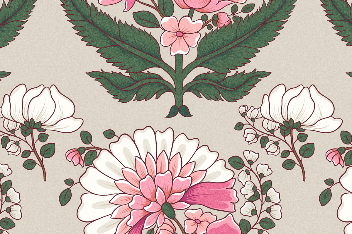 Paisley Floral Ornamental Pattern, a Pattern Graphic by likorbut (Photo 3 of 13)