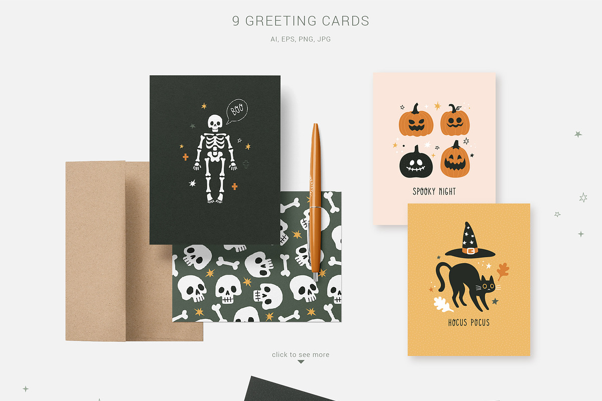 Modern Halloween Collection, a Graphic by 12pm-am (Photo 3 of 8)