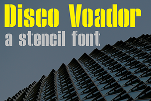 Disco Voador Stencil Font