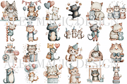 60 Cute Cat Clipart, an Animal Illustration by Pati Charm Studio (Thumbnail 3 of 9)