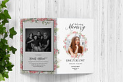 Floral Funeral Program Template, a Brochure Template by retrographix (Thumbnail 2 of 5)