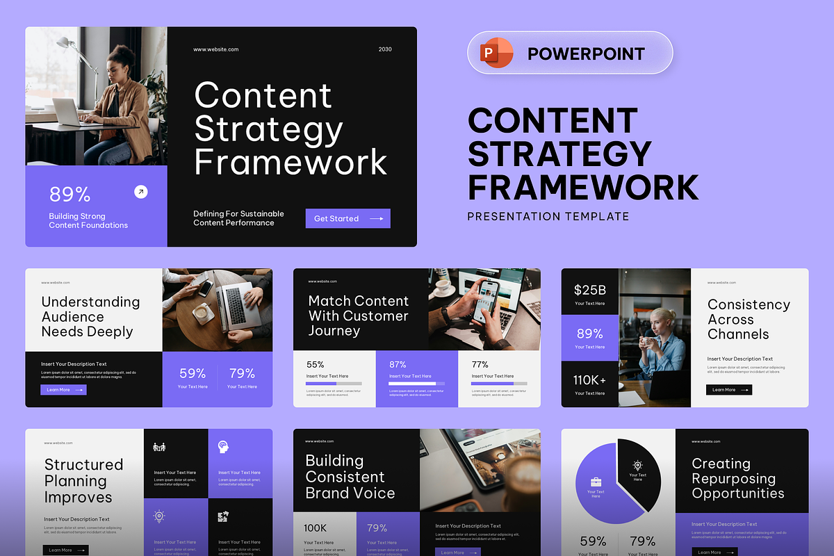 Content Strategy Framework, a Presentation Template by Sixtemp (Photo 1 of 3)