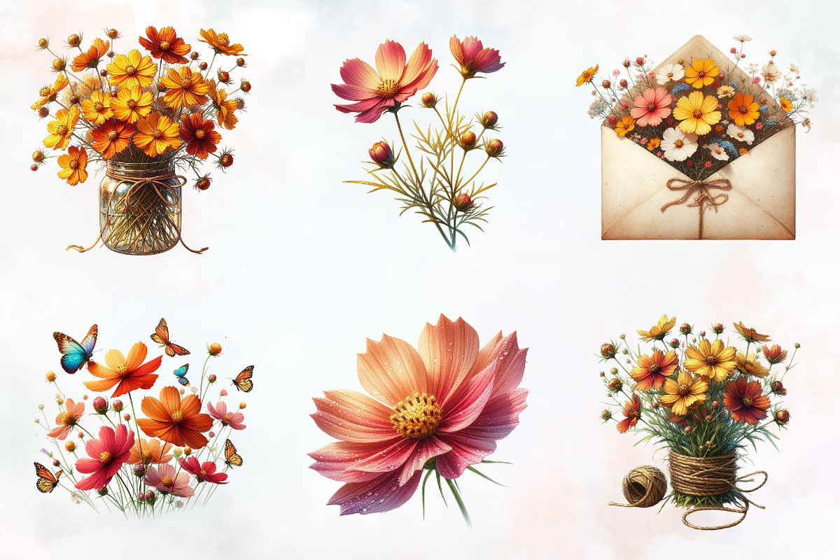 Coreopsis Flower Watercolor Clipart, a Seasonal Illustration by RobertsArt (Photo 8 of 8)