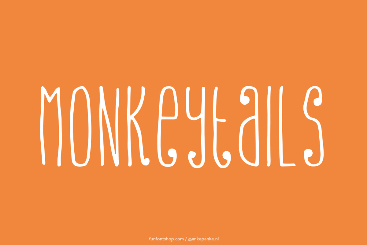 Monkeytails handmade Font