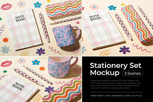 Stationery Set Mockup, a Mockup by Pitchlook.Studio
