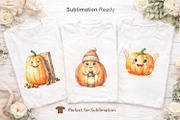 Boho Watercolor Smiling Pumpkins, an Illustration by Artnoy (Thumbnail 5 of 8)