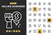 Values Business Icons, an Icon by Spacepixel Creative (Thumbnail 1 of 3)