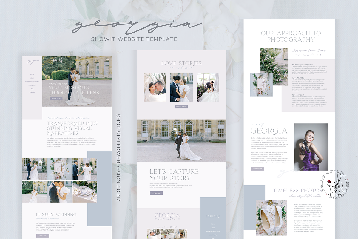 Wedding Photographer Showit Template, an App Template by Styled Web Shop (Photo 2 of 16)