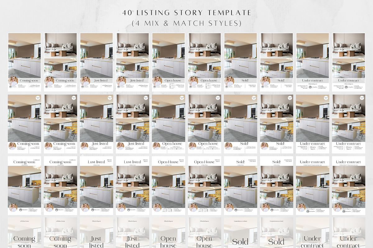 60 Real Estate Listing Posts Stories, a Social Media Template by ZoaniDesign (Photo 5 of 10)